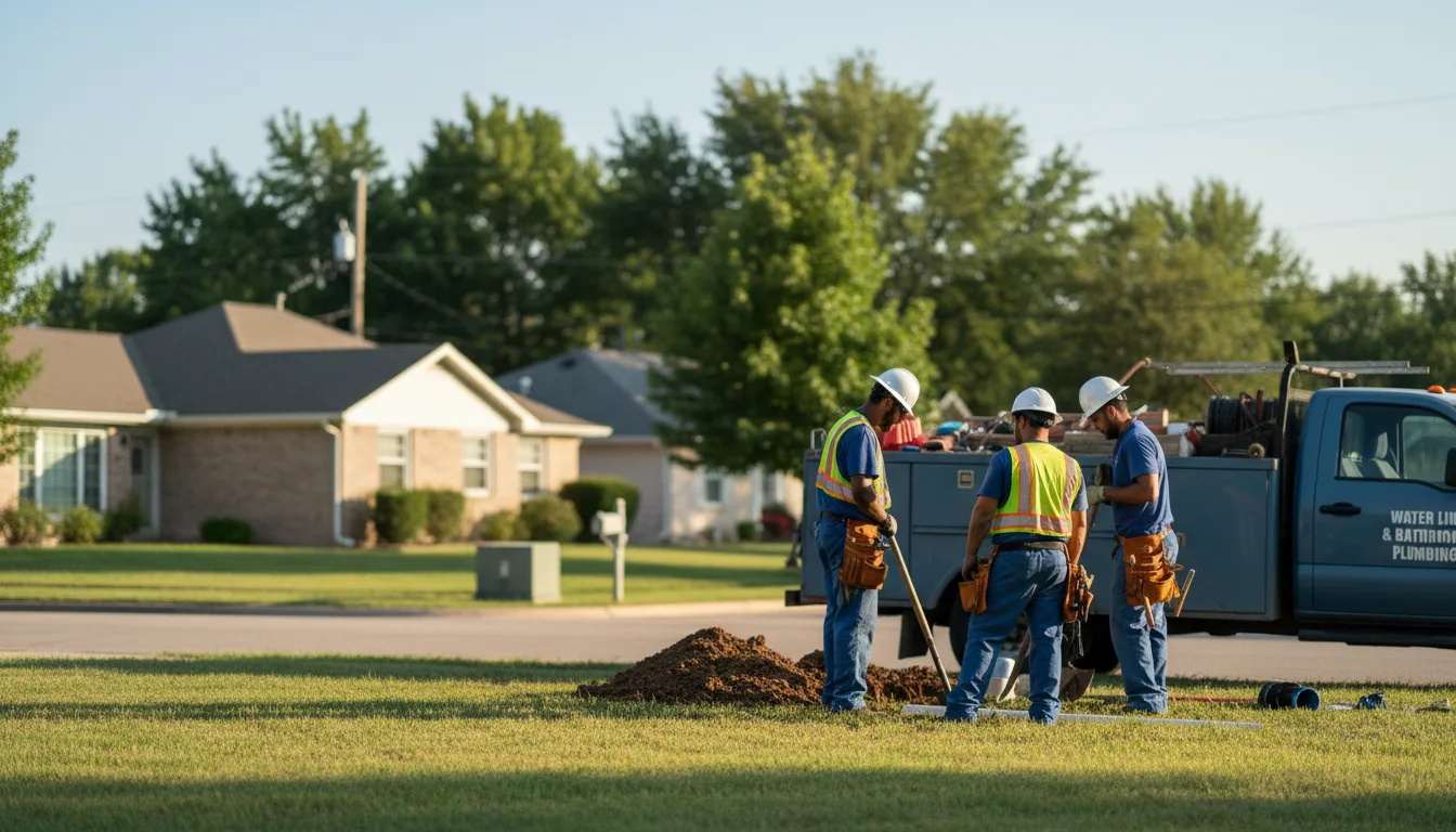 Residential water line and bathroom plumbing service in Wyatt, MO